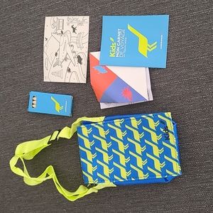 Air France Kids Travel Activity Crossbody Bag Pouch Passport Holder